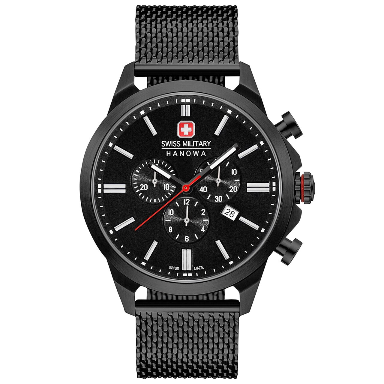 Ceas barbatesc Swiss Military Hanowa 06-3332.13.007, 45mm, 10ATM, Negru