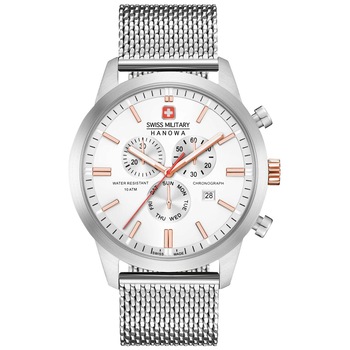 Ceas barbatesc Swiss Military Hanowa 06-3332.04.001.09 , Argintiu Ceas barbatesc Swiss Military Hanowa 06-3332.04.001.09 , Argintiu