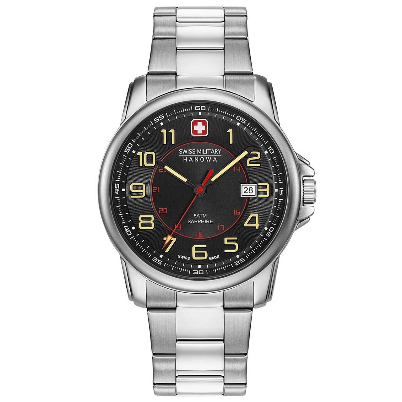 Ceas barbatesc Swiss Military Hanowa 06-5330.04.007 Swiss Grenadier, 43mm, 5ATM, Argintiu