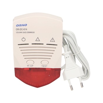 Detector gaze naturale ORNO OR-DC-614, 230V AC, alb Detector gaze naturale ORNO OR-DC-614, 230V AC, alb