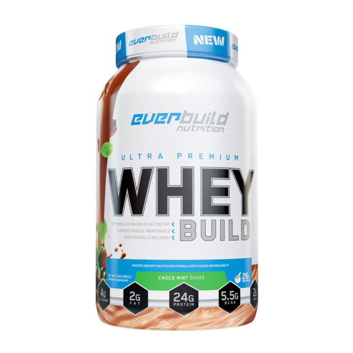 Protein Everbuild Ultra Premium Whey Build Шоколад с мента 0,910 кг