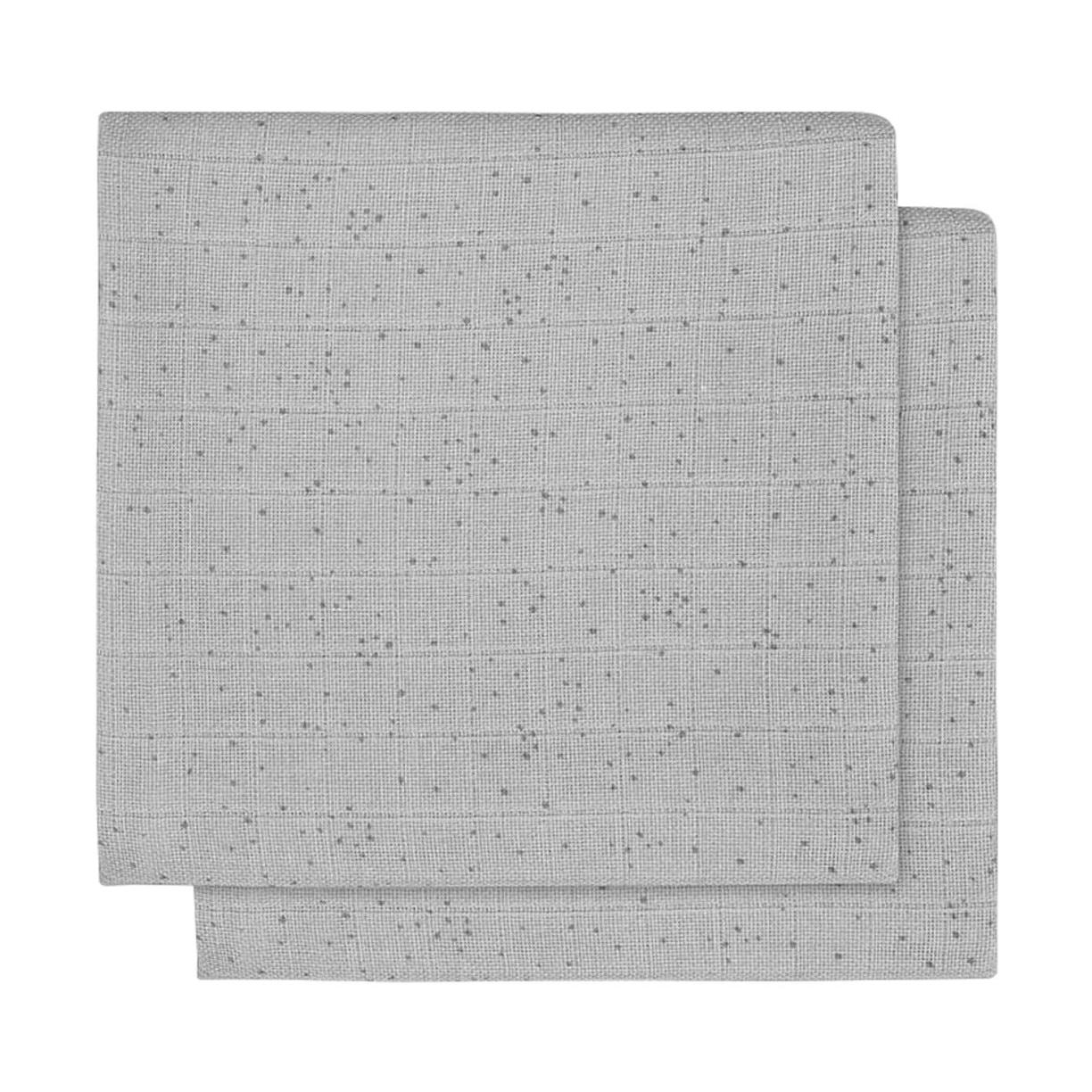 Set 2 scutece hidrofile, Jollein Mini dots, 115x115 cm, bumbac, gri