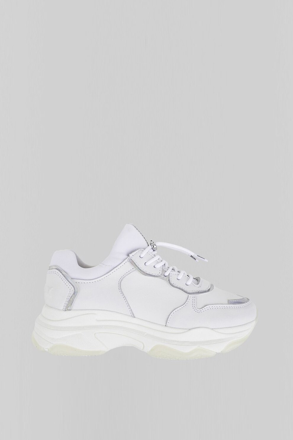 Bronx, Pantofi sport cu insertii de piele si piele intoarsa Baisley, Alb/Gri deschis, 40