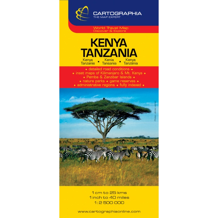 Kenya, Tanzánia térkép (outlet)