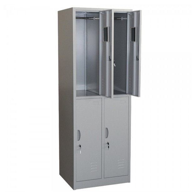 Vestiar metalic (Asamblat) cu 4 usi (2x2) 600x500x1800 mm (LxlxH) PLUS