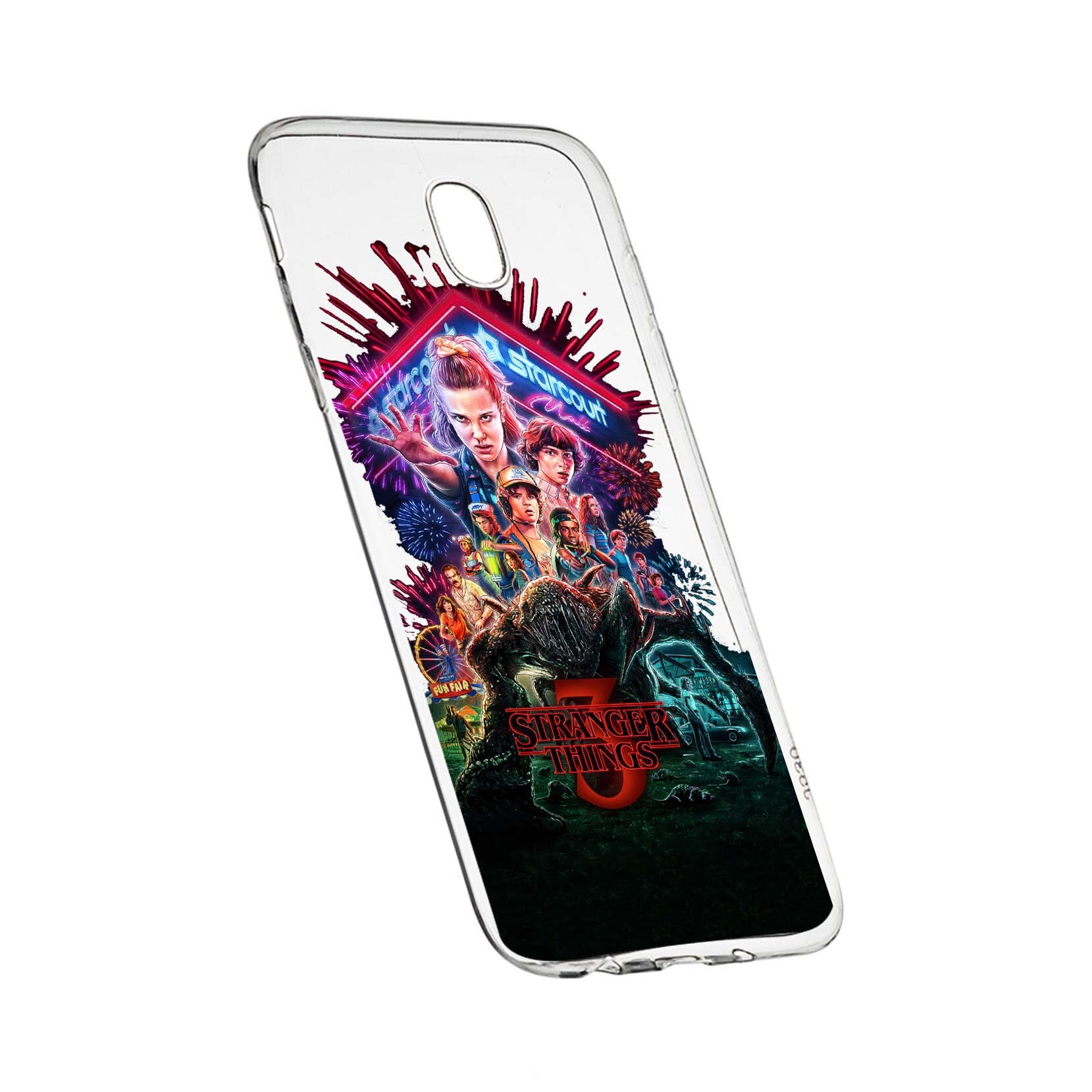 Husa de protectie Stranger Things, Movie pentru Samsung Galaxy J7 2017, rezistenta la uzura, anti-alunecare, din silicon Premium, 372
