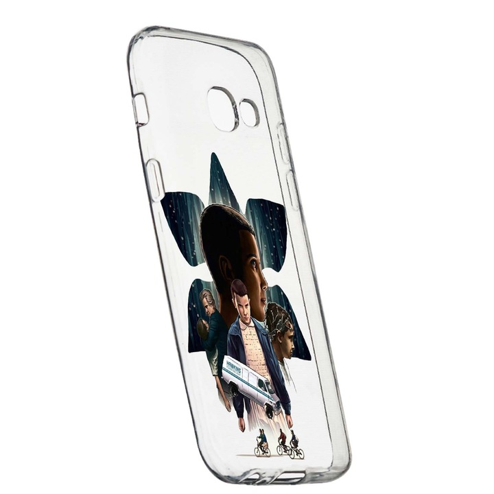 Husa de protectie Stranger Things, Movie pentru Samsung Galaxy J4 Plus 2018, rezistenta la uzura, anti-alunecare, din silicon Premium, 373