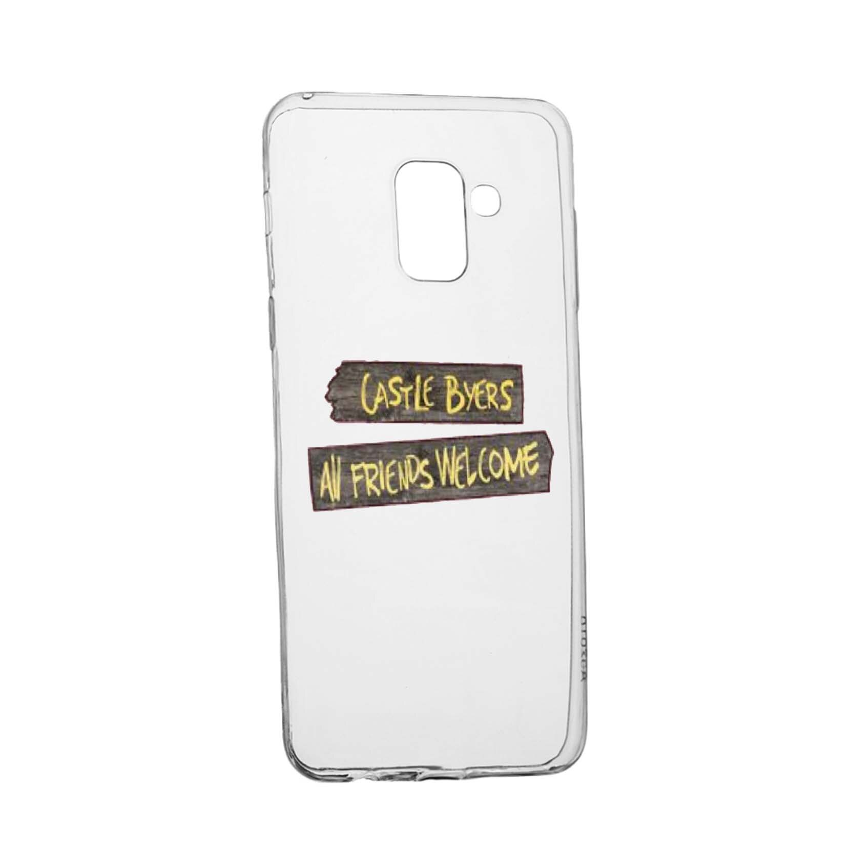 Husa de protectie Stranger Things, Movie pentru Samsung Galaxy A8 2018 / A5 2018, rezistenta la uzura, anti-alunecare, din silicon Premium, 375