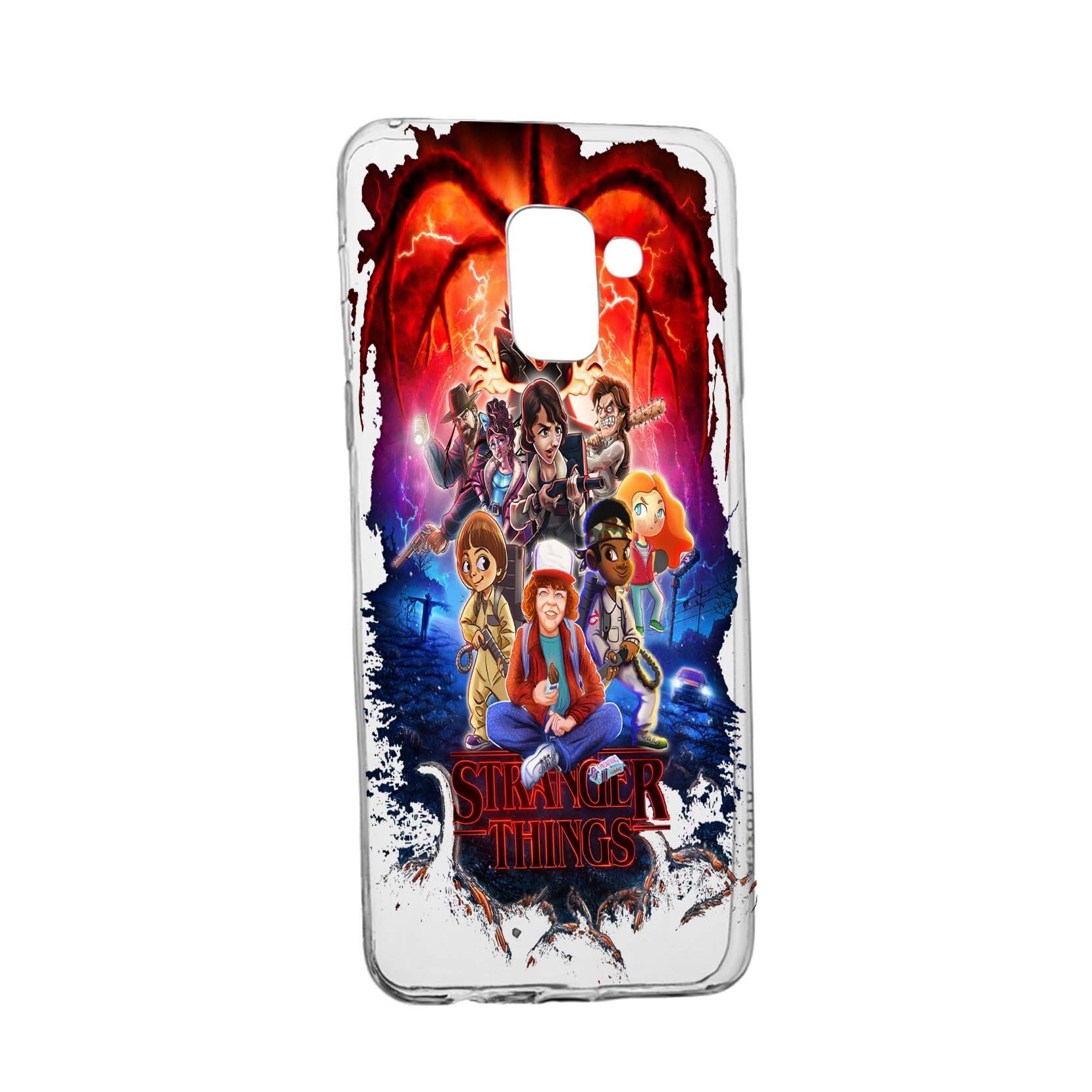 Husa de protectie Stranger Things, Movie pentru Samsung Galaxy Galaxy A6 Plus / J8 2018, rezistenta la uzura, anti-alunecare, din silicon Premium, 377