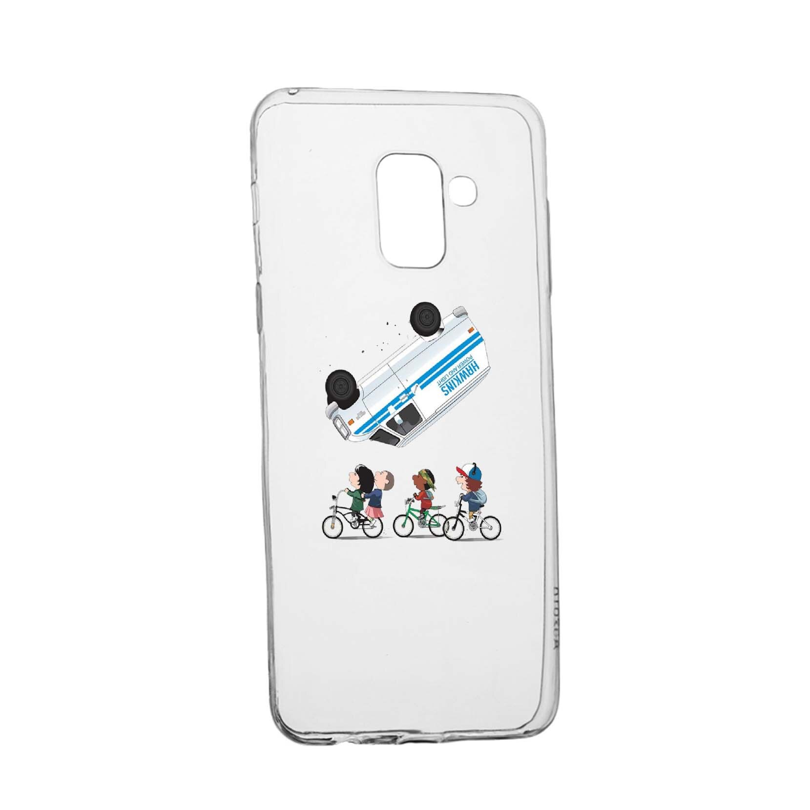 Husa de protectie Stranger Things, Movie pentru Samsung Galaxy A8 2018 / A5 2018, rezistenta la uzura, anti-alunecare, din silicon Premium, 370