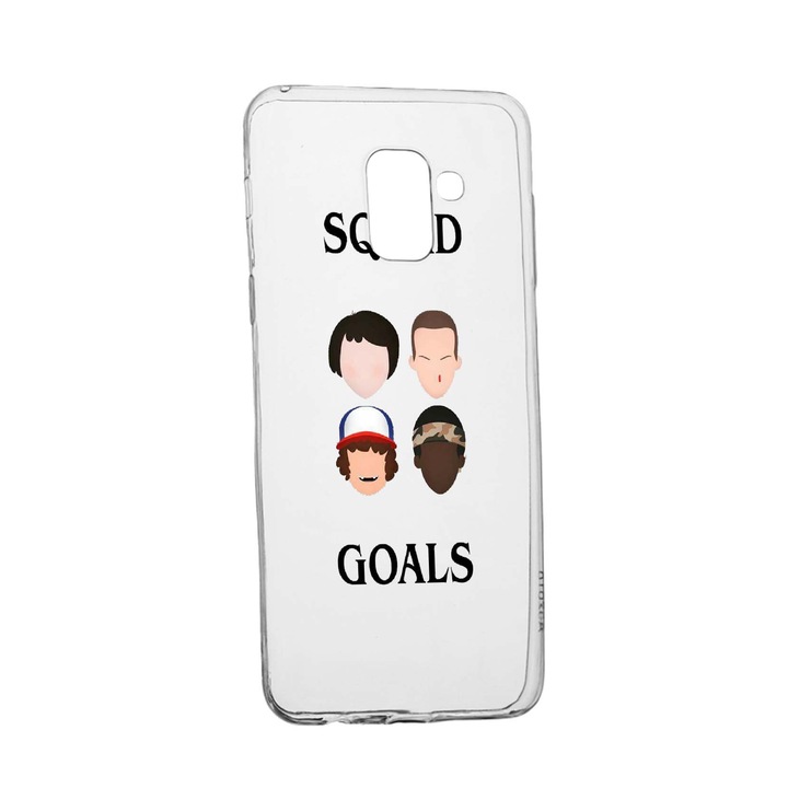 Husa de protectie Stranger Things, Movie pentru Samsung Galaxy Galaxy A6 Plus / J8 2018, rezistenta la uzura, anti-alunecare, din silicon Premium, 374