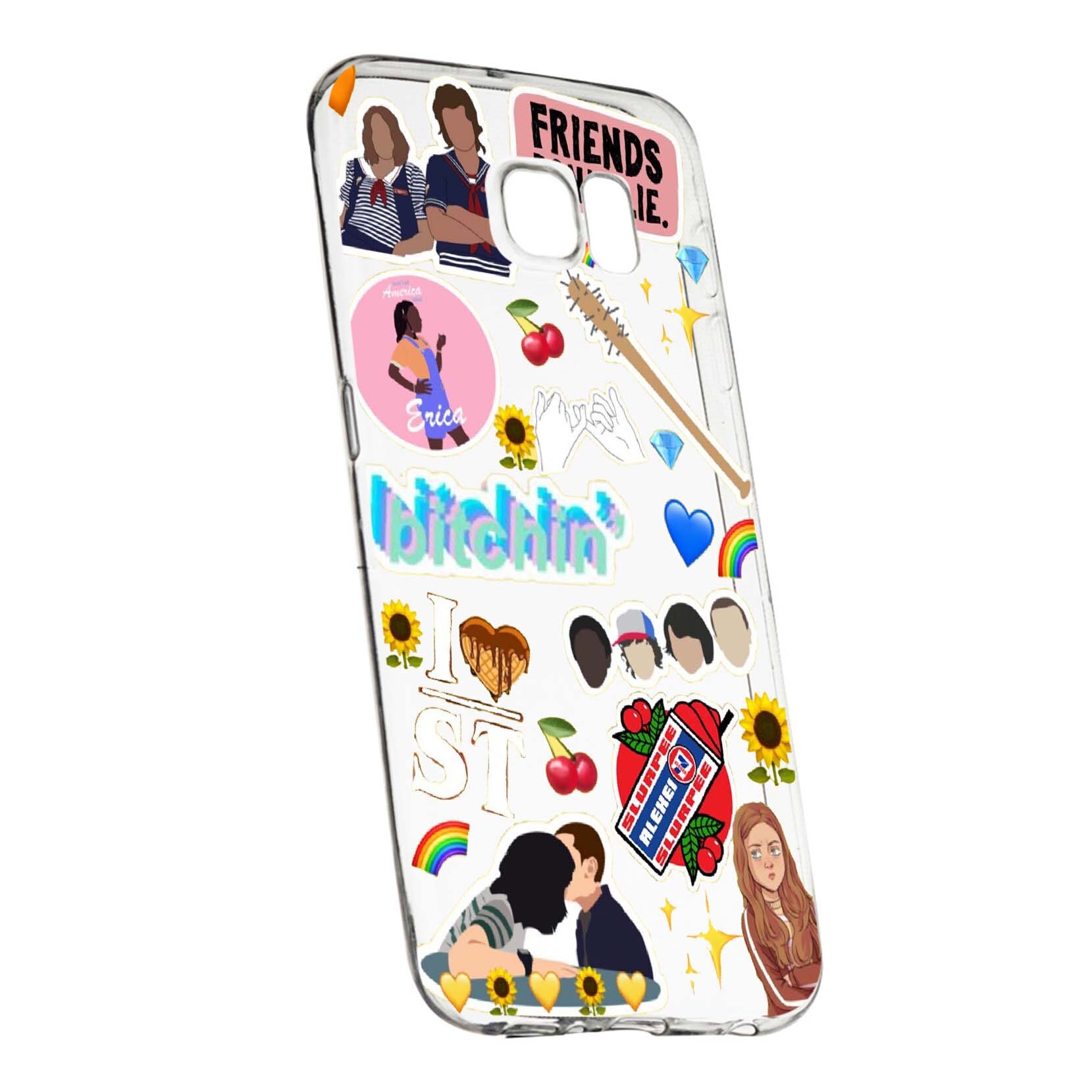 Husa de protectie Stranger Things, Movie pentru Samsung Galaxy S6 Edge, rezistenta la uzura, anti-alunecare, din silicon Premium, 376