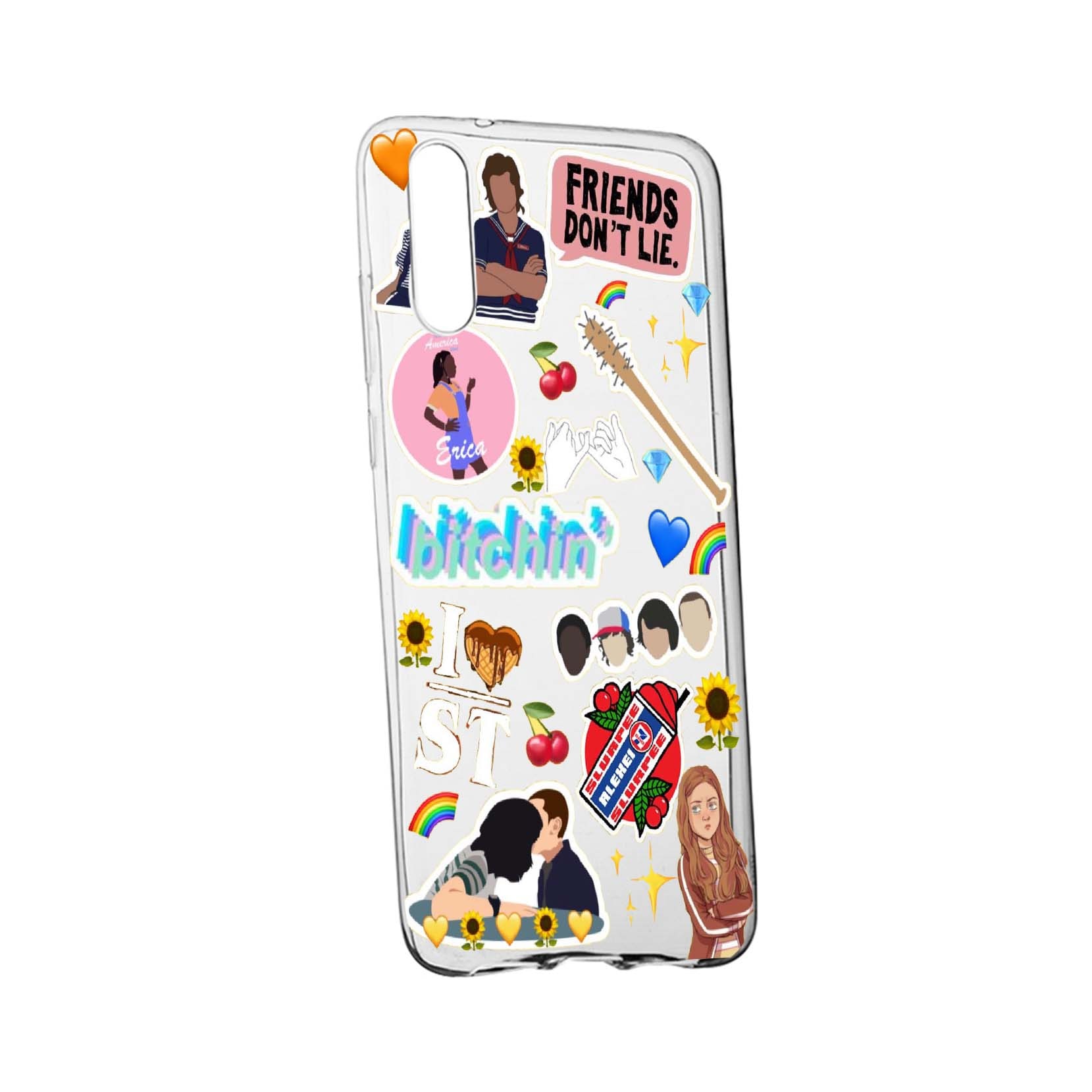 Husa de protectie Stranger Things, Movie pentru Samsung Galaxy A7 2018, rezistenta la uzura, anti-alunecare, din silicon Premium, 376