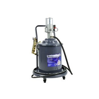 Pompa pentru gresat pneumatica Geko, capacitate 20 litri, furtun 4 m Pompa pentru gresat pneumatica Geko, capacitate 20 litri, furtun 4 m