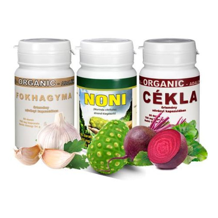 Fokhagyma & Cékla & Noni kapszula 3x60 db szett