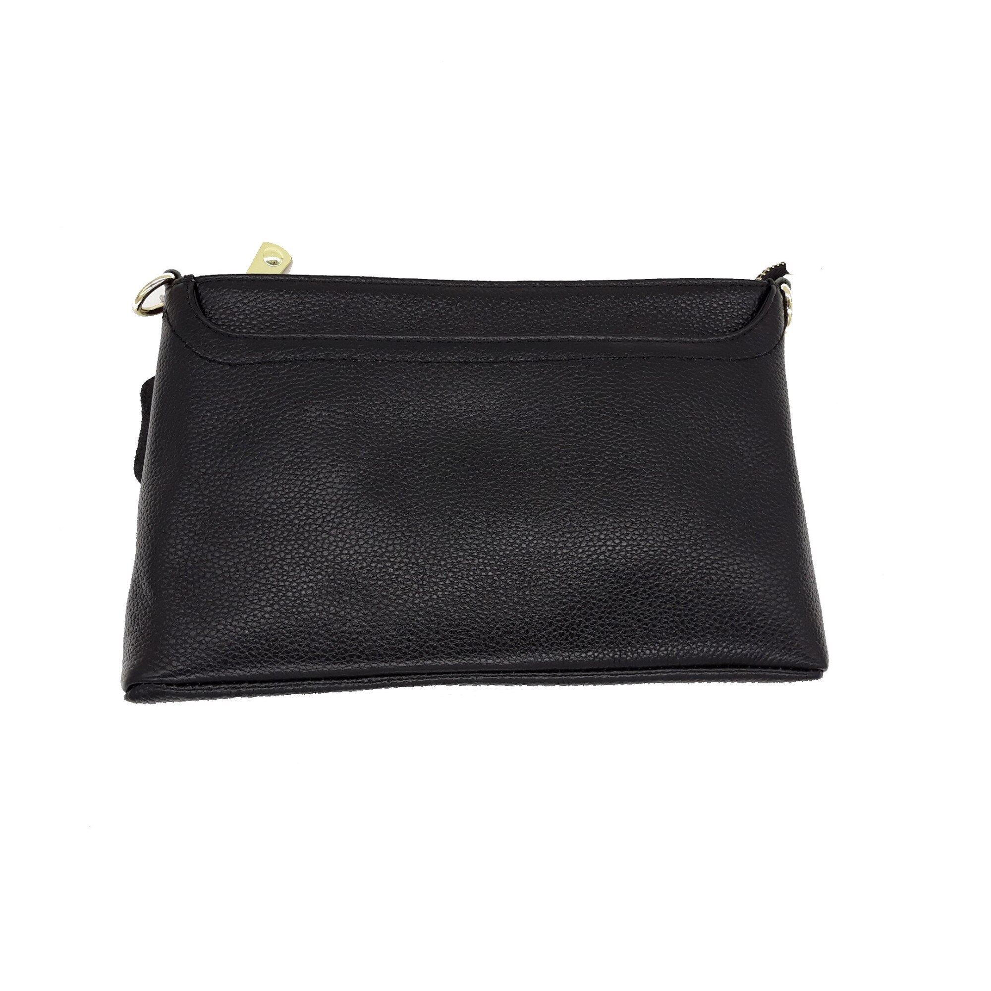 Geanta dama, din piele naturala,negru, cu doua barete, dimensiune 26*18*7 cm