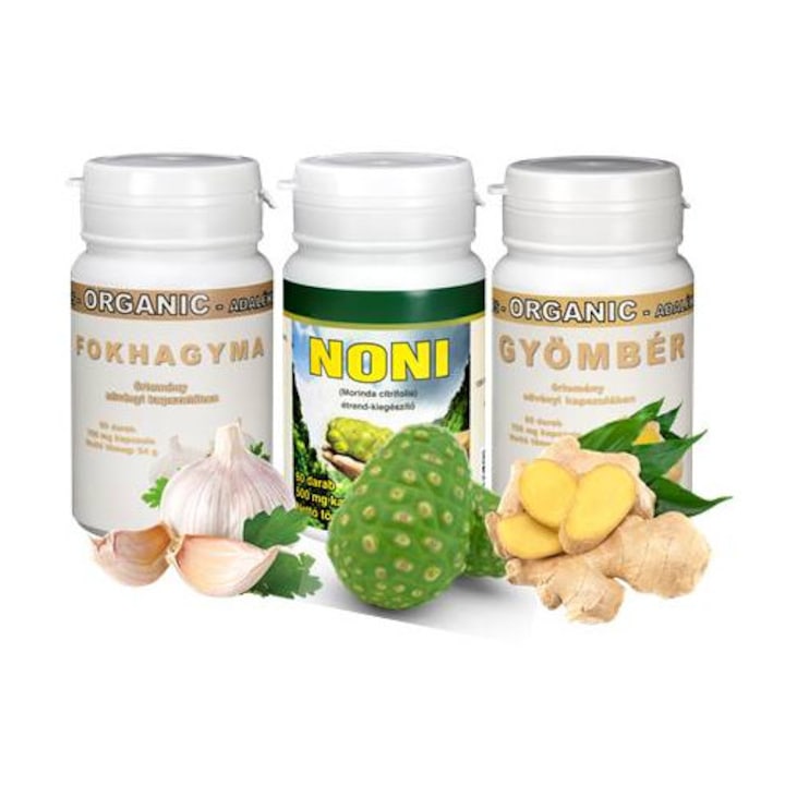 Noni & Fokhagyma & Gyömbér kapszula 3x60 db szett