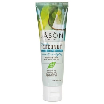 Pasta de dinti fara flour Simply Coconut Jason 119 g Pasta de dinti fara flour Simply Coconut Jason 119 g