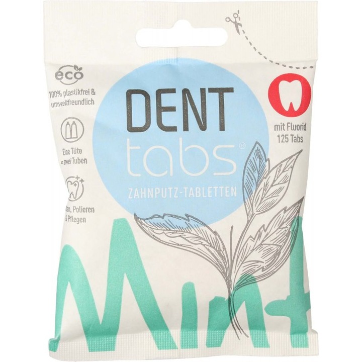 Дентални таблетки Denttabs, Мента, Stevia, С флуор