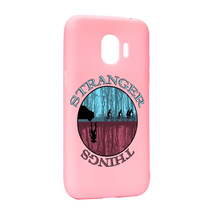 Husa de protectie Stranger Things, Movie, pentru Samsung Galaxy J4 2018, rezistenta la uzura, anti-alunecare, din silicon Premium, P368