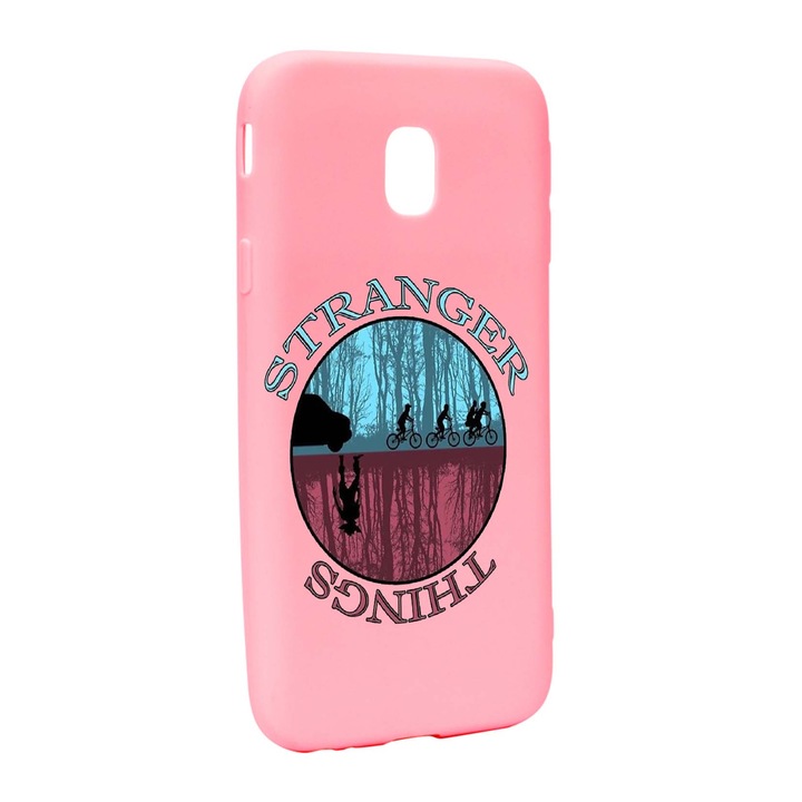 Husa de protectie Stranger Things, Movie, pentru Samsung Galaxy J7 2018, rezistenta la uzura, anti-alunecare, din silicon Premium, P368