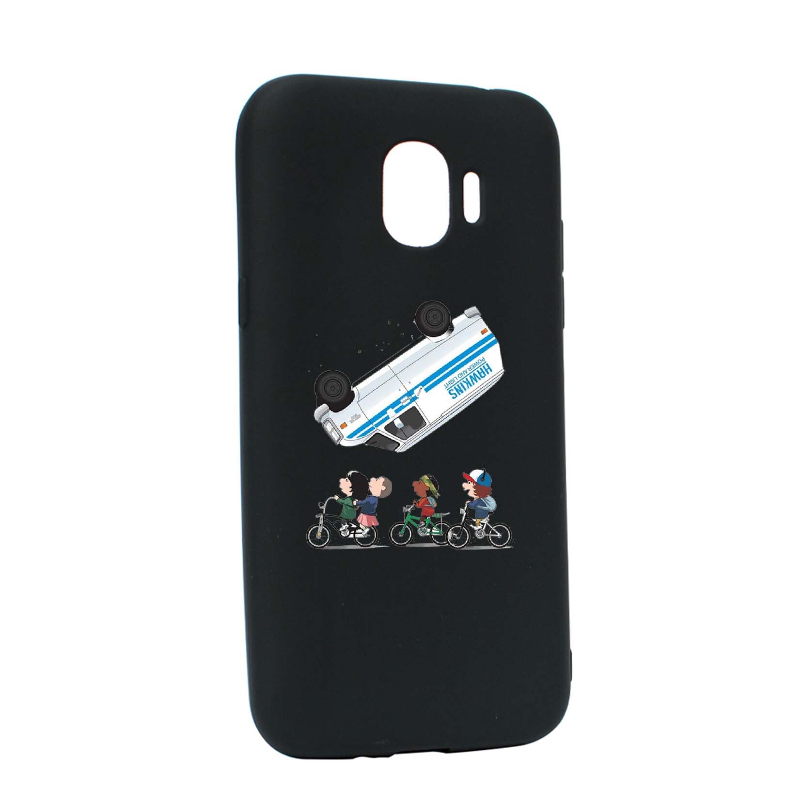 Husa de protectie Stranger Things, Movie, pentru Samsung Galaxy J4 2018, rezistenta la uzura, anti-alunecare, din silicon Premium, B370