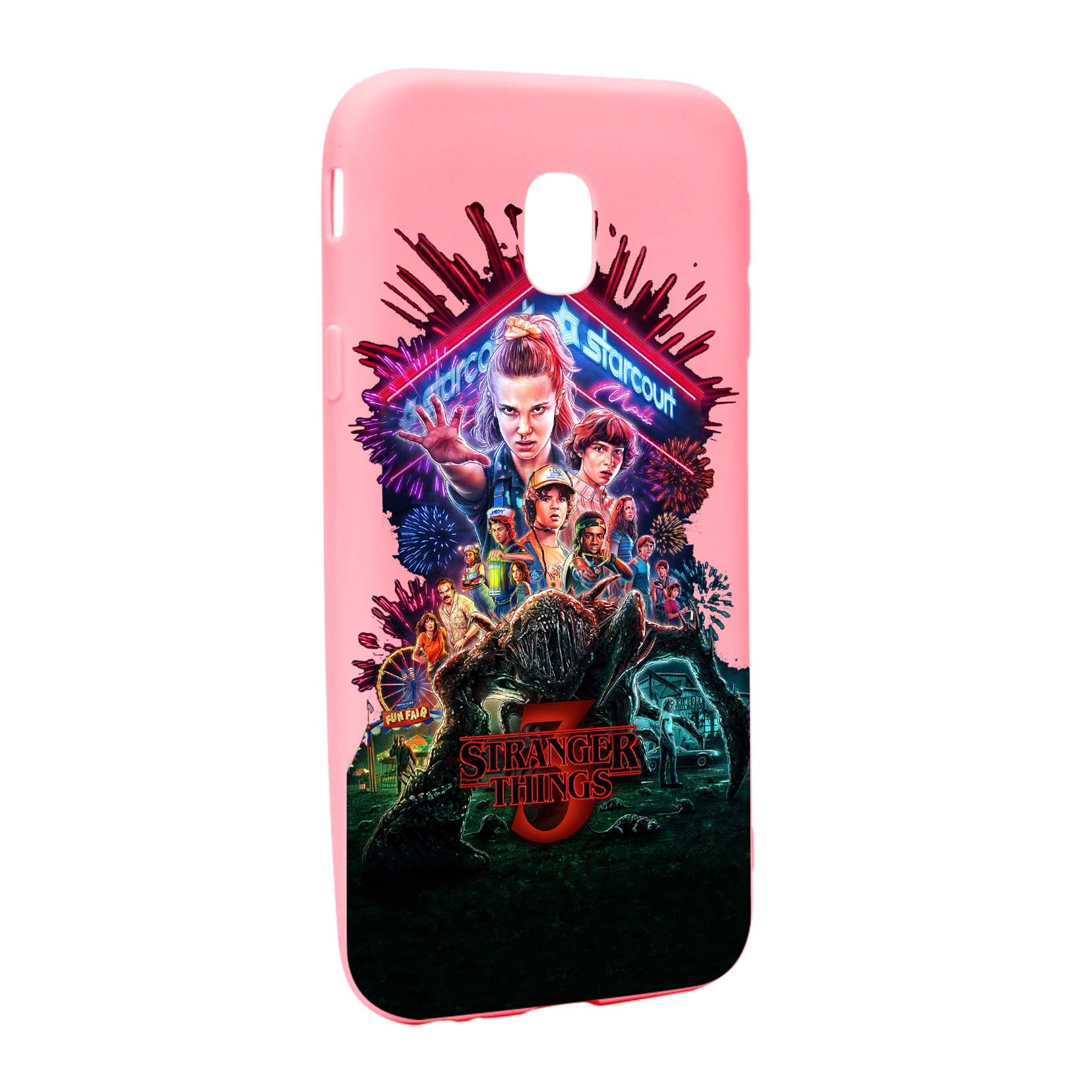 Husa de protectie Stranger Things, Movie, pentru Samsung Galaxy J7 2018, rezistenta la uzura, anti-alunecare, din silicon Premium, P372