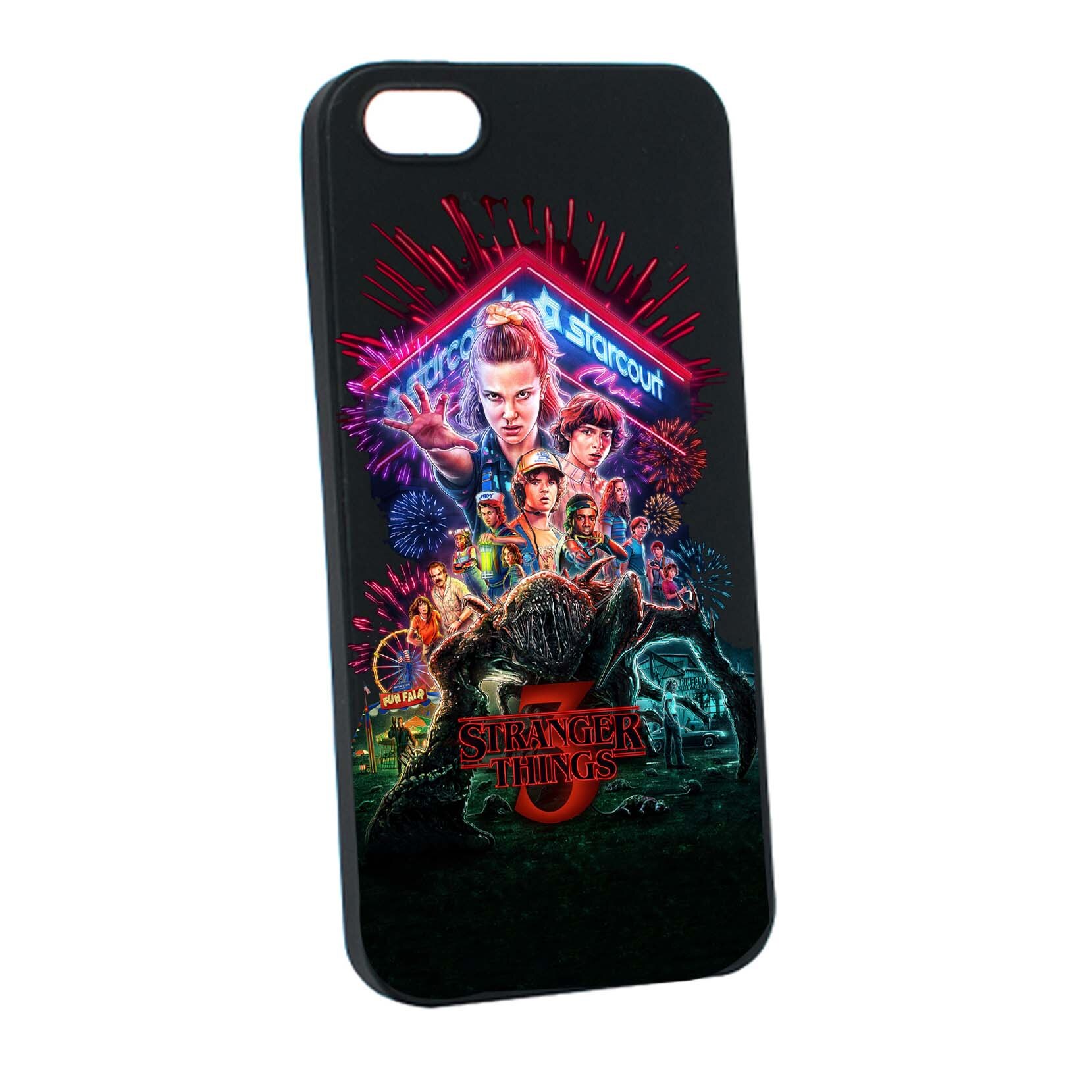 Husa de protectie Stranger Things, Movie, pentru Apple iPhone SE / 5S / 5, rezistenta la uzura, anti-alunecare, din silicon Premium, B372