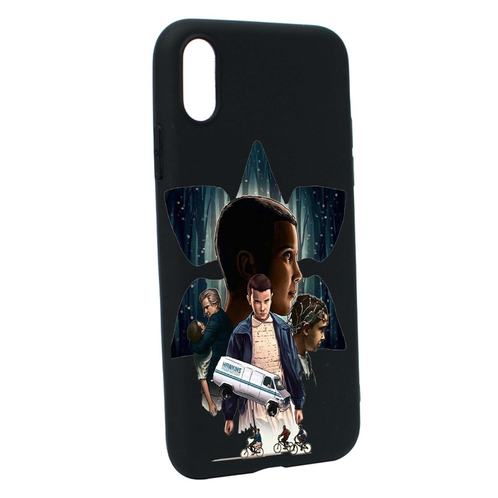 Husa de protectie Stranger Things, Movie, pentru Apple iPhone XS / X, rezistenta la uzura, anti-alunecare, din silicon Premium, B373