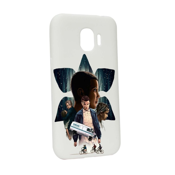 Husa de protectie Stranger Things, Movie, pentru Samsung Galaxy J4 2018, rezistenta la uzura, anti-alunecare, din silicon Premium, W373