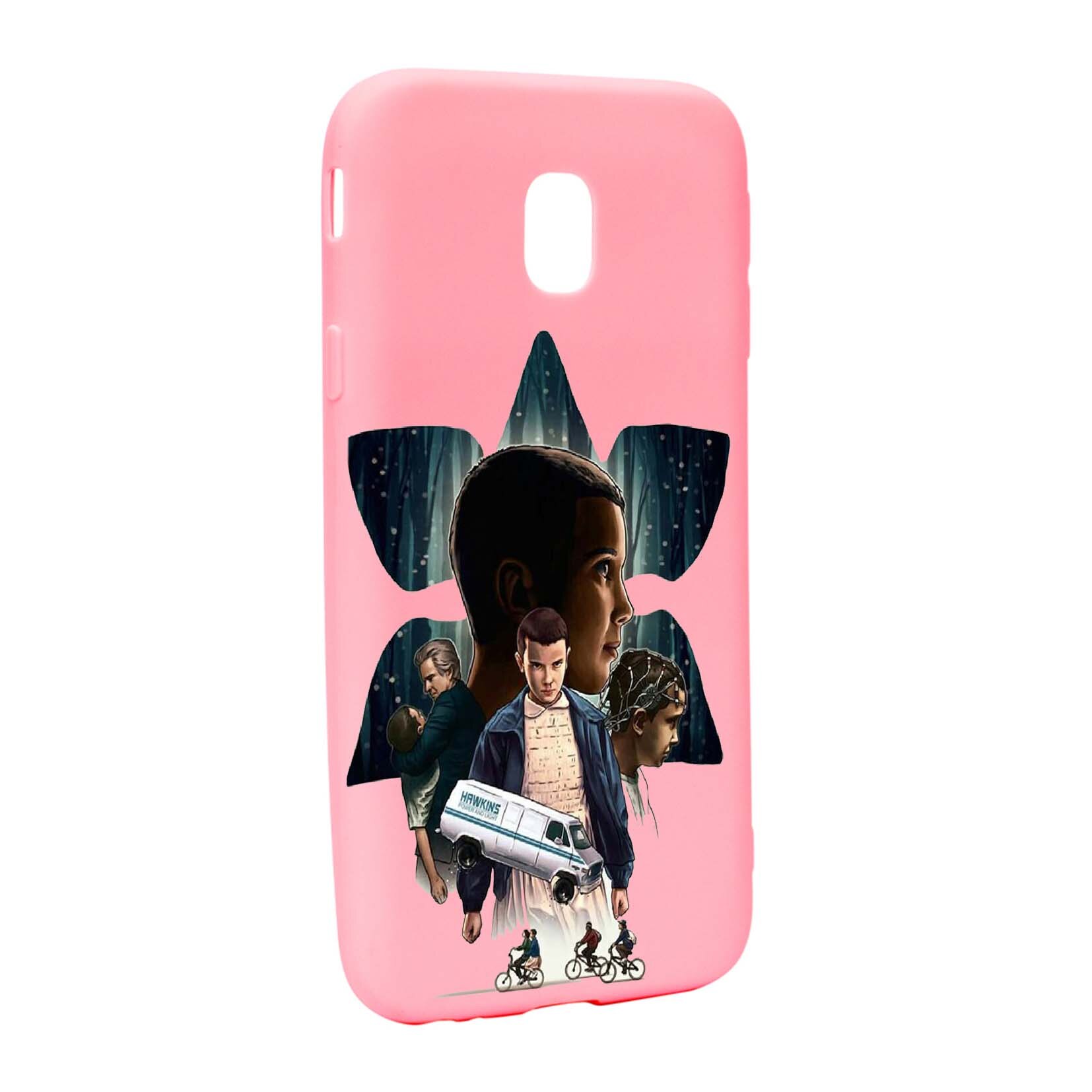 Husa de protectie Stranger Things, Movie, pentru Samsung Galaxy J7 2017, rezistenta la uzura, anti-alunecare, din silicon Premium, P373