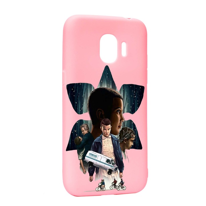 Husa de protectie Stranger Things, Movie, pentru Samsung Galaxy J4 2018, rezistenta la uzura, anti-alunecare, din silicon Premium, P373
