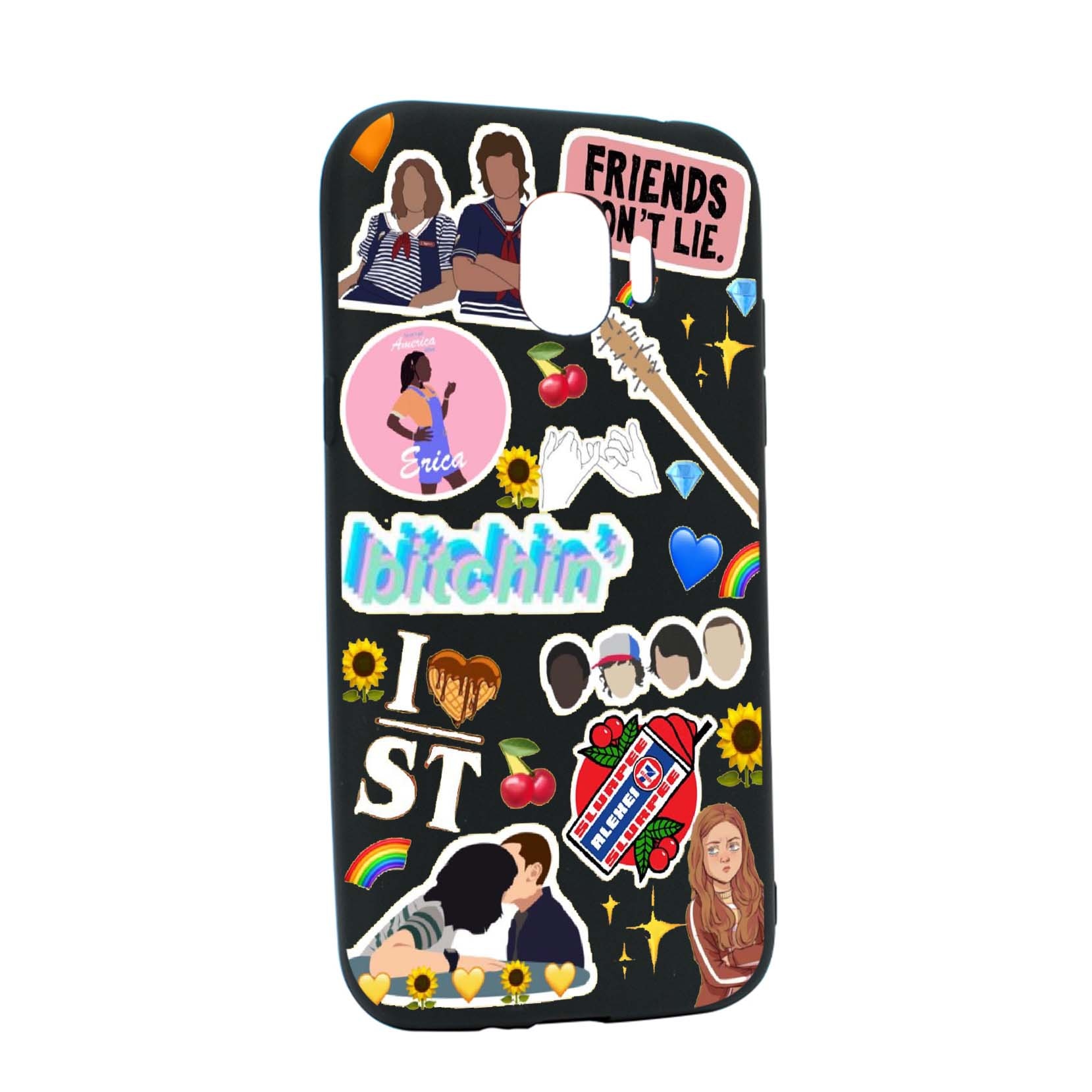 Husa de protectie Stranger Things, Movie, pentru Samsung Galaxy J4 2018, rezistenta la uzura, anti-alunecare, din silicon Premium, B376