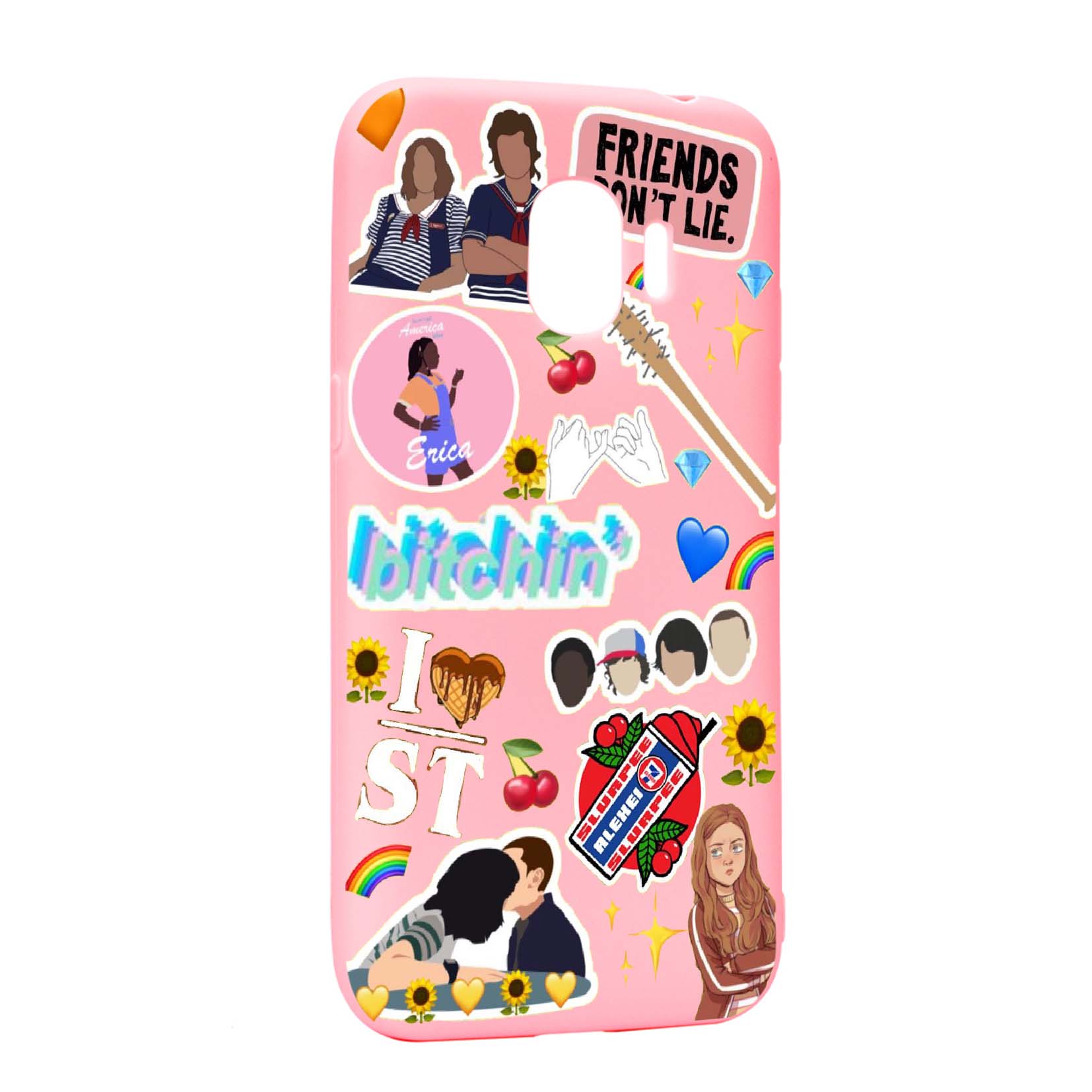 Husa de protectie Stranger Things, Movie, pentru Samsung Galaxy J4 2018, rezistenta la uzura, anti-alunecare, din silicon Premium, P376