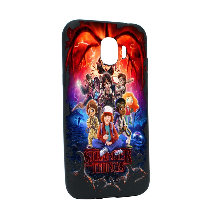Husa de protectie Stranger Things, Movie, pentru Samsung Galaxy J4 2018, rezistenta la uzura, anti-alunecare, din silicon Premium, B377