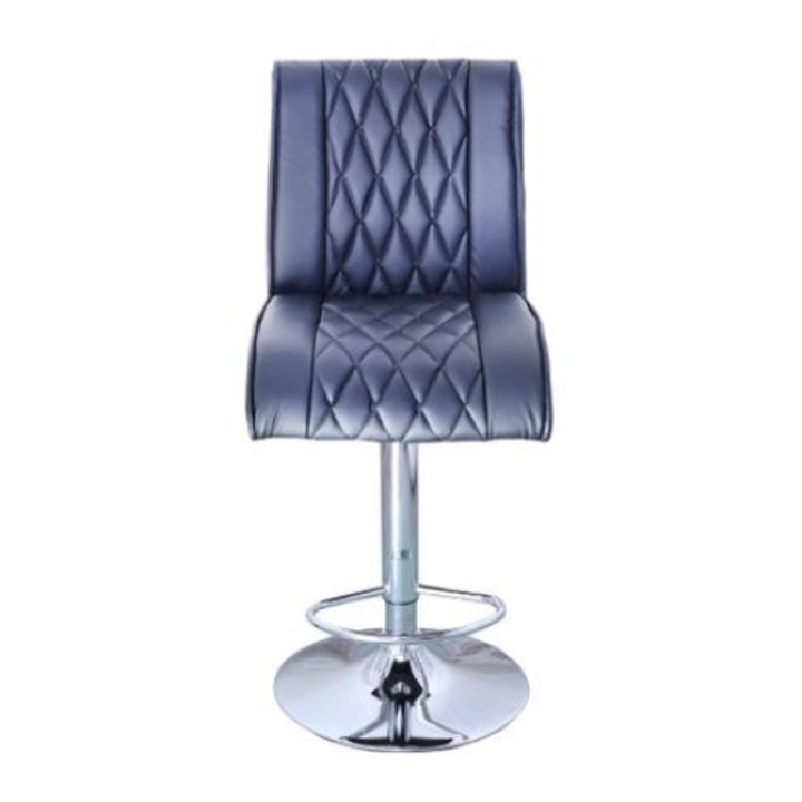 Scaun de bar Bristol, Negru, PU