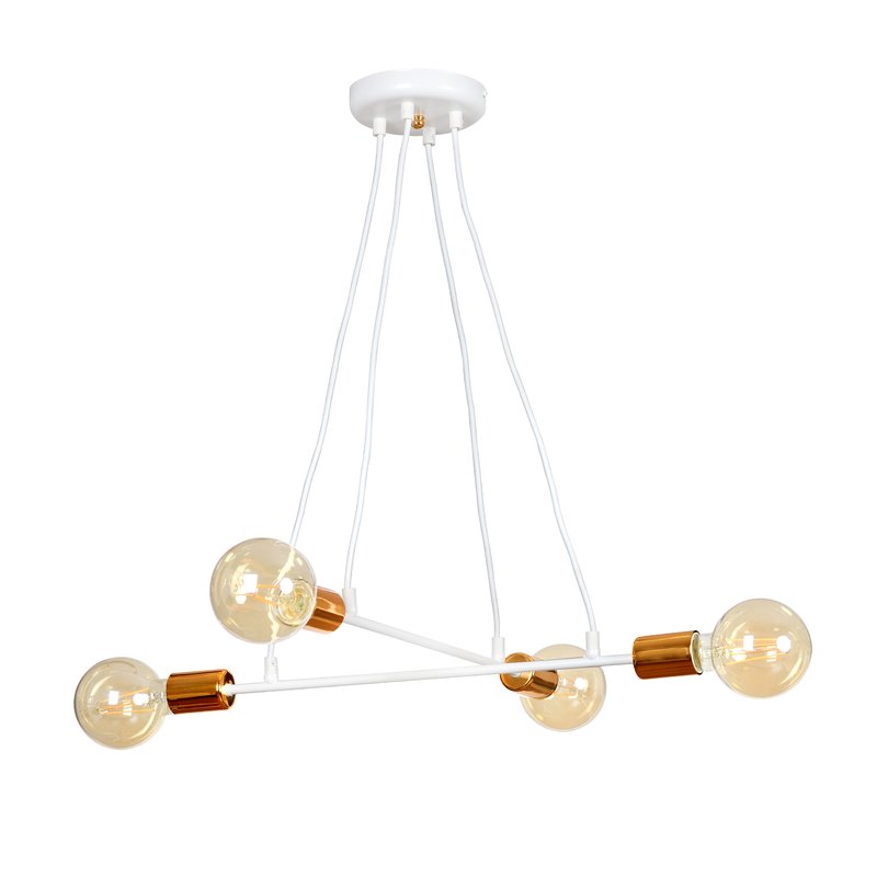 Lustra Emibig Bravo IV, Emibig, Alb, Metal, 80 cm