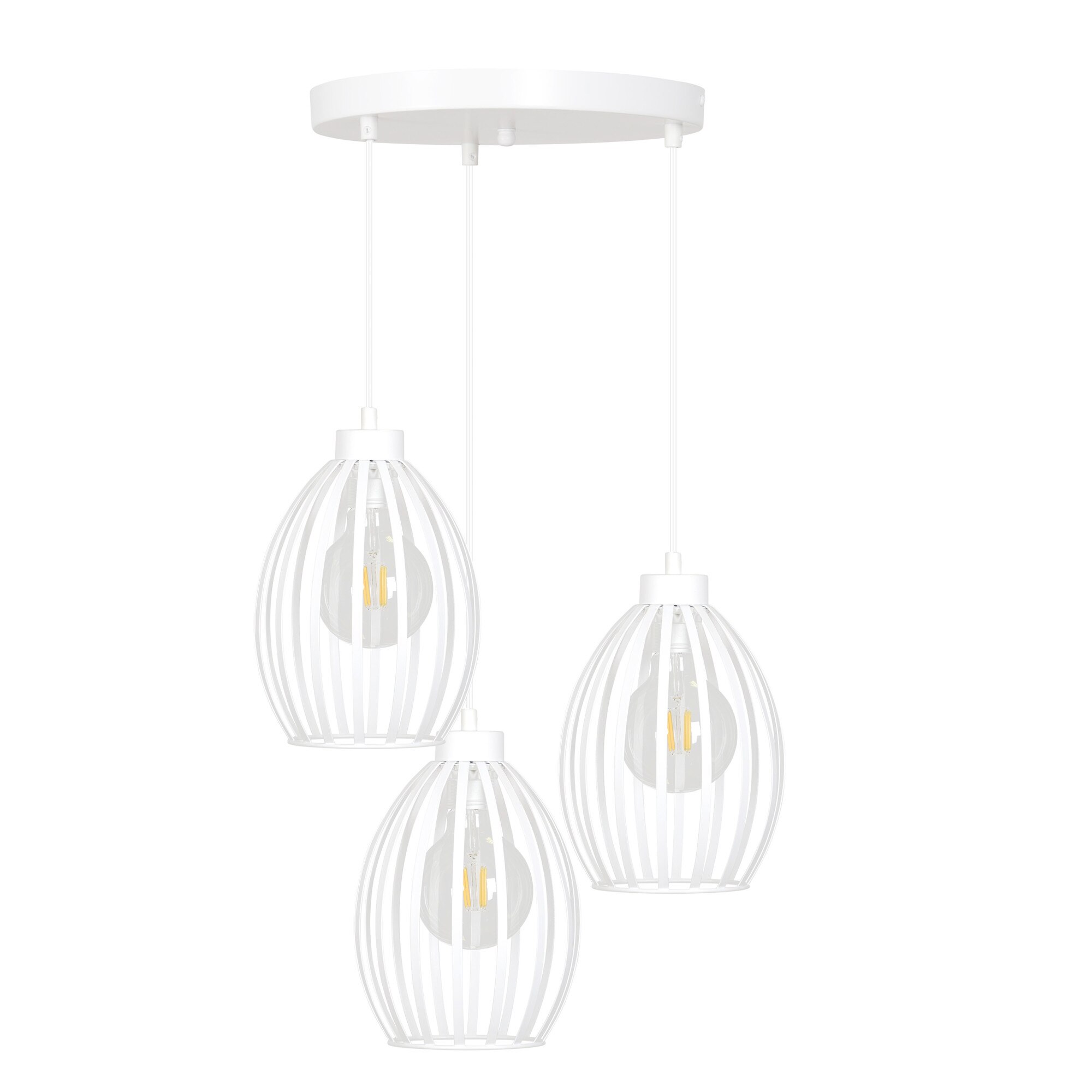 Lustra Emibig Robis 3 Premium, Emibig, Alb, Metal, 100 cm