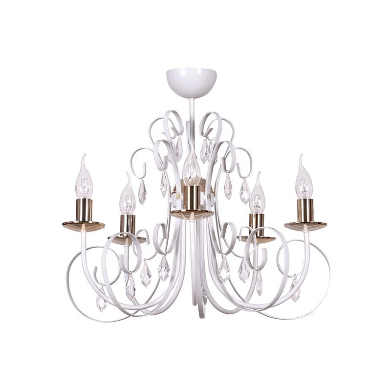 Candelabru Emibig Foreman V,Emibig, Alb, Metal, 50 cm