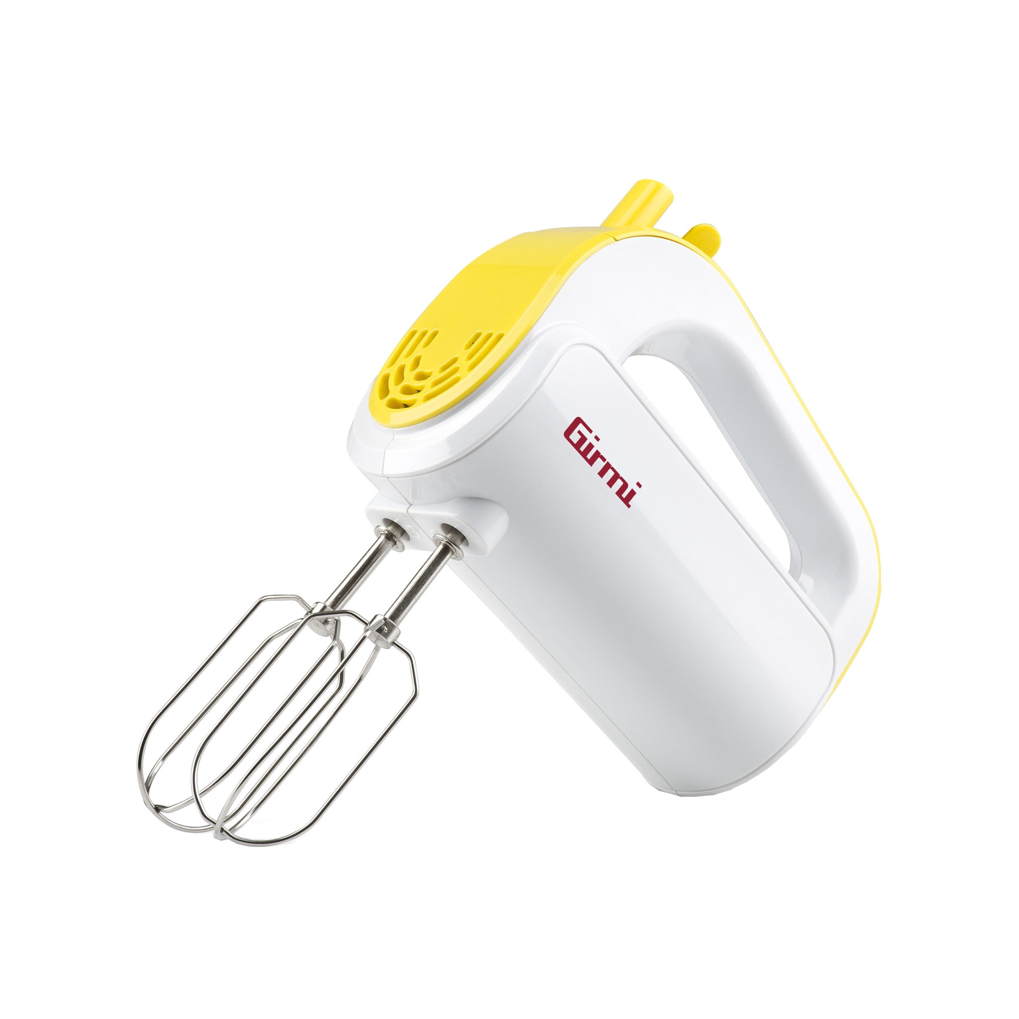 Mixer de mana GIRMI SB02, 170W, 5 trepte de viteza, functie Turbo, accesorii inox, galben