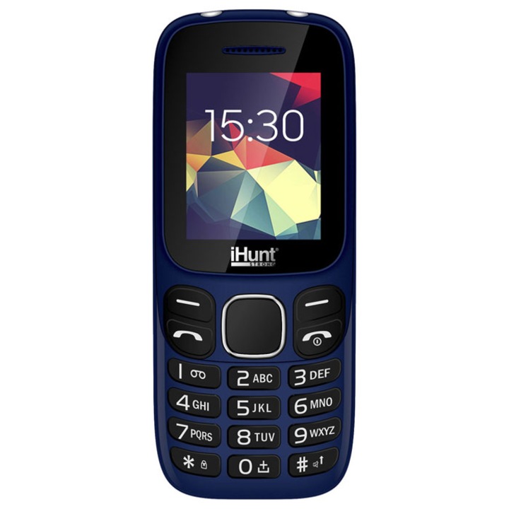 Telefon mobil iHunt i4 2021, 1.8-inch Display, DualSIM, 2G, Radio FM, Bluetooth, RO-Alert Activ, Lanterna, Baterie 800mAh, Blue