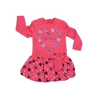 Rochita eleganta pentru fete Mini Junior SN-35/1, Roz, 128 cm Rochita eleganta pentru fete Mini Junior SN-35/1, Roz, 128 cm