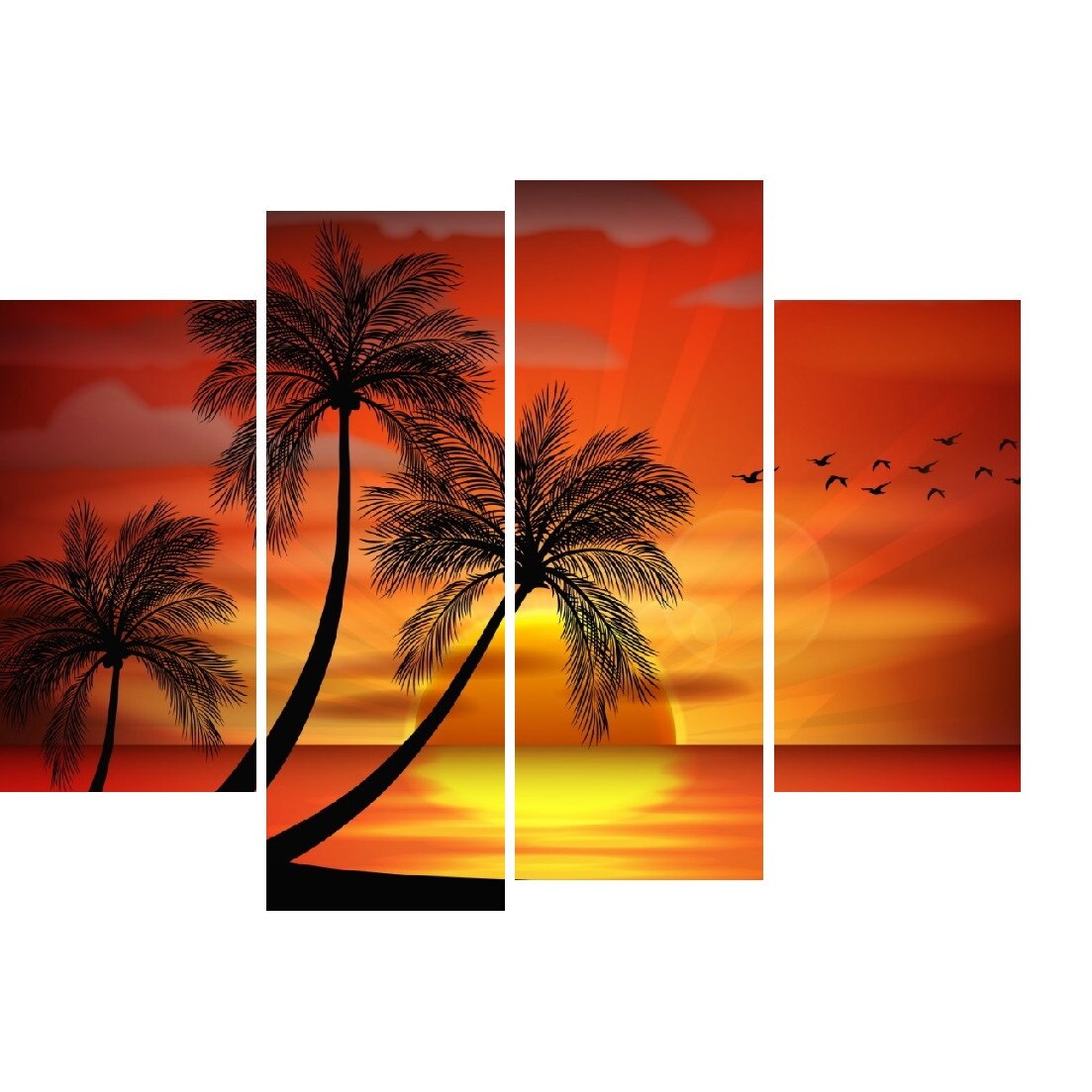 Tablou multicanvas 4 piese Natura 9, 120 x 90 cm