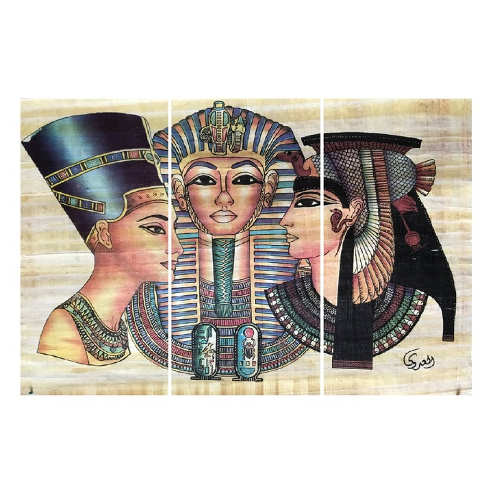 MÉDIA többvásznas festmény, 3 db, Egyiptom 2, 120 x 80 cm