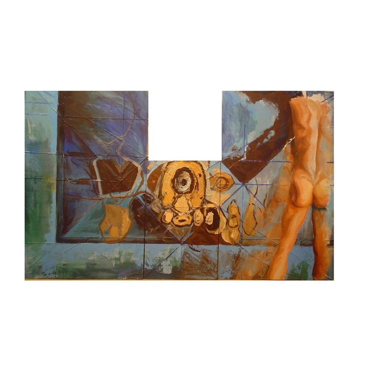 Tablou, pictura in acrilic, FALIE MARIA, Uitare de sine, 100 x 160 cm