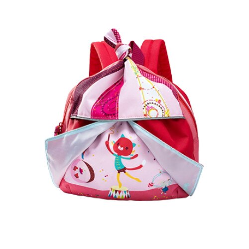 Ghiozdan mic, Lilliputiens Circus, 30x31 cm, roz