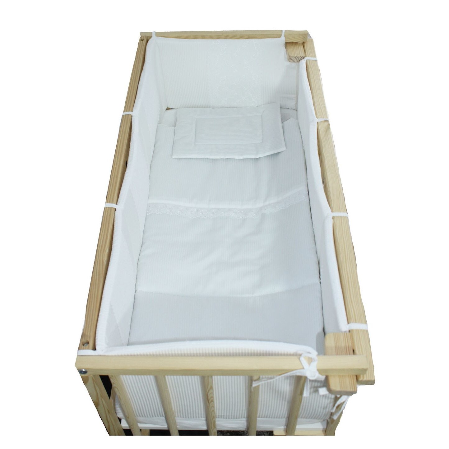 Lenjerie 5 piese, piccolo, alba, 95x45cm