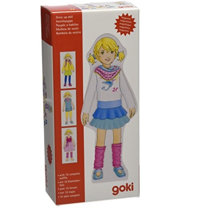 Кукла за обличане Goki - с магнитни дрехи