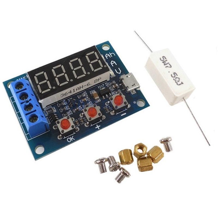 ZB2L3 модул за измерване на капацитета на батерията с резистор, 1-15V