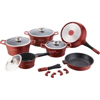 Set oale si tigai marmorate, 14 piese Royalty Line Premium RL ES 1014 Visiniu Set oale si tigai marmorate, 14 piese Royalty Line Premium RL ES 1014 Visiniu